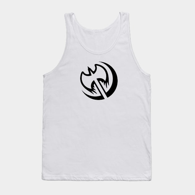 Labrys, soaring bird, waxing moon Tank Top by SapphicReality